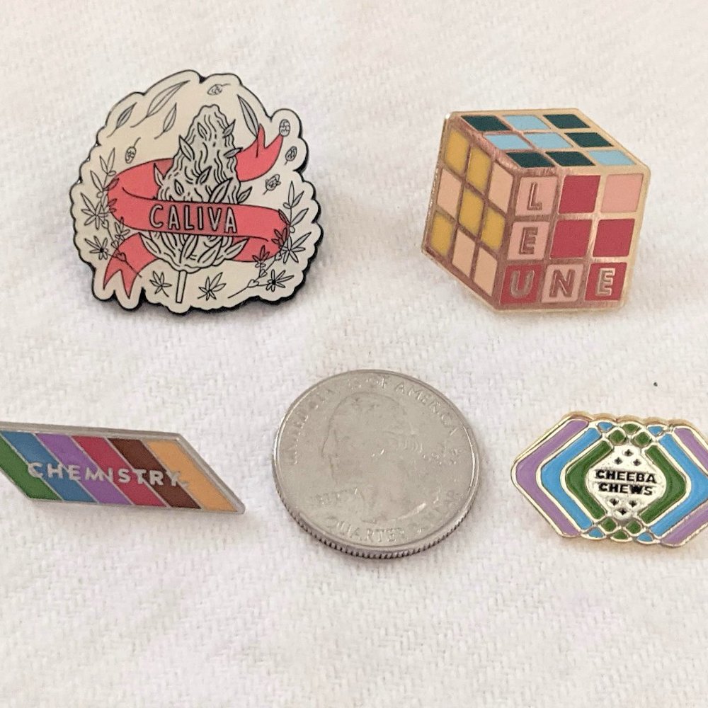 Lot of California Cannabis Brand Enamel Pins
